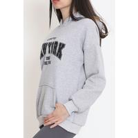 Printed Hooded Sweat Gray - 15583.1554.