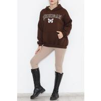 Printed Hoodie Sweat Brown - 925.1247.