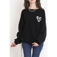 Printed Crew Neck Sweat Black - 9266.1247.