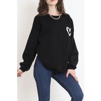 Printed Crew Neck Sweat Black - 9266.1247.