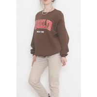 Printed 3 Thread Sweat Brown - 928.1247.