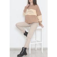 Printed Double Color Sweat Milky Brown - 1246.105.