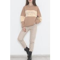 Printed Double Color Sweat Milky Brown - 1246.105.