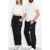 Baskılı Unisex Eşofman Altı Siyah - 9240.1820.