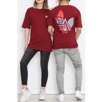 Printed Unisex T-Shirt Claret Red - 20206.1778.