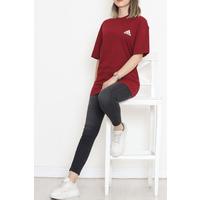 Printed Unisex T-Shirt Claret Red - 20206.1778.