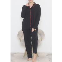 Oversize Polyviscon Button Suit Navy Blue - 725.1287.