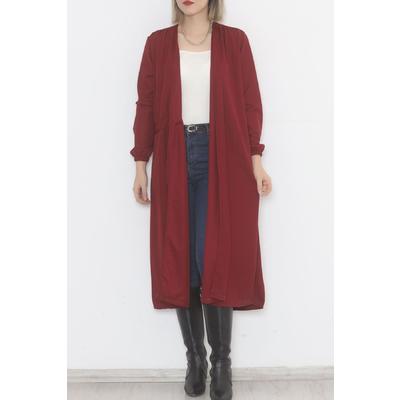 Waist Belted Kimono Claret Red - 10013.1778.