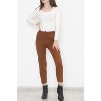 Elastic Waist Double Trousers Tan - 20918.683.