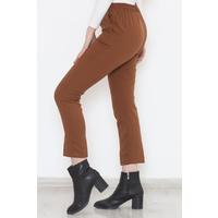 Elastic Waist Double Trousers Tan - 20918.683.