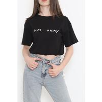 Beli Lastikli Crop Tişört Siyah - 16550.1567.