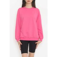 Bisiklet Yaka Sweat Pembe - 3042.275.