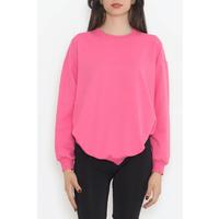 Bisiklet Yaka Sweat Pembe - 3042.275.