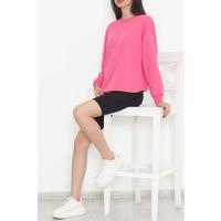 Bisiklet Yaka Sweat Pembe - 3042.275.