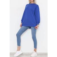 Bisiklet Yaka Tunik  Saks - 10574.253.