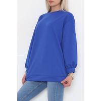 Bisiklet Yaka Tunik  Saks - 10574.253.