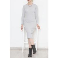 Crew Neck Dress Gray - 472932.1567.