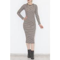 Crew Neck Dress Beige-brown - 472932.1567.