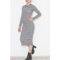 Crew Neck Dress Black and White - 472932.1567.