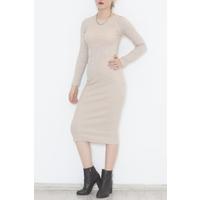 Crew Neck Dress Mink - 472932.1567.