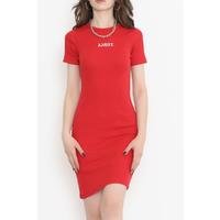 Crew Neck Embroidered Camisole Dress Red - 15778.1567.