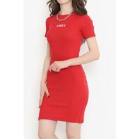 Crew Neck Embroidered Camisole Dress Red - 15778.1567.