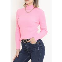 Boğazlı Triko Body Neonpembe - 076.1739.