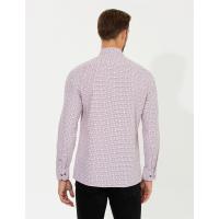 Pierre Cardin Burgundy Slim Fit Long Sleeve Shirt 1460922.VR014