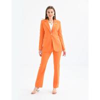 Atlas Suit Orange with Brooch Detail Gold Buttons