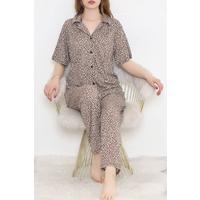 Büyük Beden Pijama Takımı Leopar  500.1287.