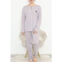 Büyük Beden Pijama Takımı Lila - 744.1287.