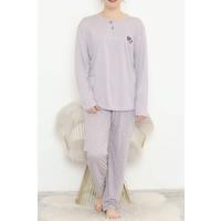 Büyük Beden Pijama Takımı Lila - 744.1287.