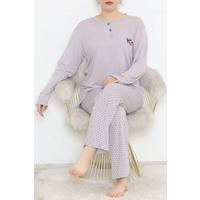 Büyük Beden Pijama Takımı Lila - 744.1287.