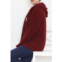 Plus Size Plush Coat Claret Red - 10358.107.