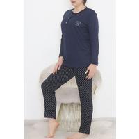 Plus Size Pajama Set Navy Blue - 12522.1048.