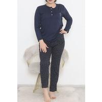 Plus Size Pajama Set Navy Blue - 12522.1048.