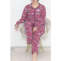 Plus Size Buttoned Pajama Set Light Purple - 12521.1048.