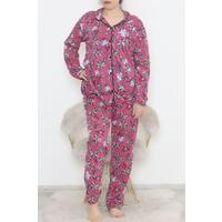 Plus Size Buttoned Pajama Set Light Purple - 12521.1048.