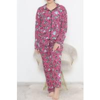 Plus Size Buttoned Pajama Set Light Purple - 12521.1048.