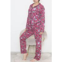 Plus Size Buttoned Pajama Set Light Purple - 12521.1048.