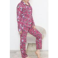 Plus Size Buttoned Pajama Set Light Purple - 12521.1048.