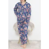 Plus Size Buttoned Pajama Set Indigo - 12521.1048.