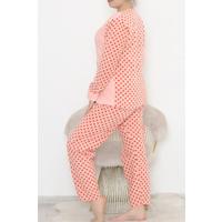 Plus Size Fleece Pajama Set Pink - 12533.1049.