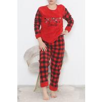 Plus Size Fleece Pajama Set Red - 12533.1049.