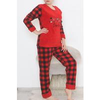 Plus Size Fleece Pajama Set Red - 12533.1049.