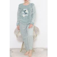 Plus Size Fleece Pajama Set Mint - 12533.1049.