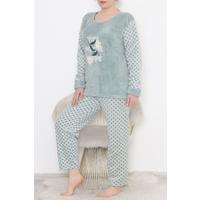 Plus Size Fleece Pajama Set Mint - 12533.1049.