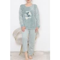 Plus Size Fleece Pajama Set Mint - 12533.1049.