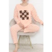 Plus Size Fleece Pajama Set Salmonbrown - 12533.1049.