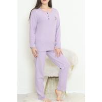 Büyük Beden İnterlok Pijama Takımı Lila1 - 17084.1048.